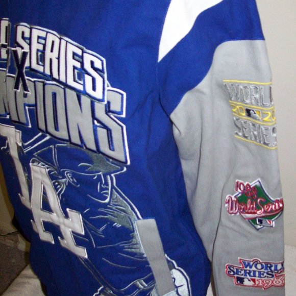 LOS ANGELES DODGERS 7 TIME WORLD SERIES ULTIMATE CHAMPIONSHIP JACKET 3X 4X - Picture 10 of 12